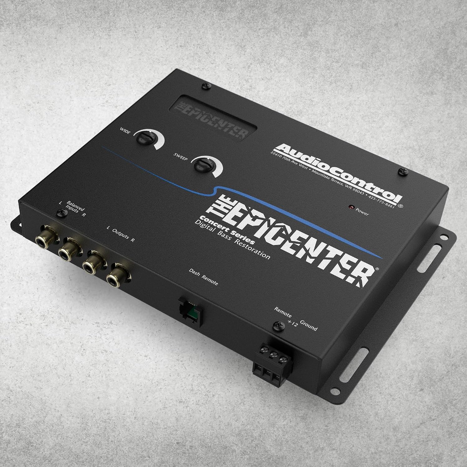 AudioControl The EPICENTER Concert Series Digital Bass Restoration Processor, Car Audio Bass Booster Enhancer with Included Dash Mount Wired Remote Control Knob, ParaBASS, Subsonic Filter (Black)