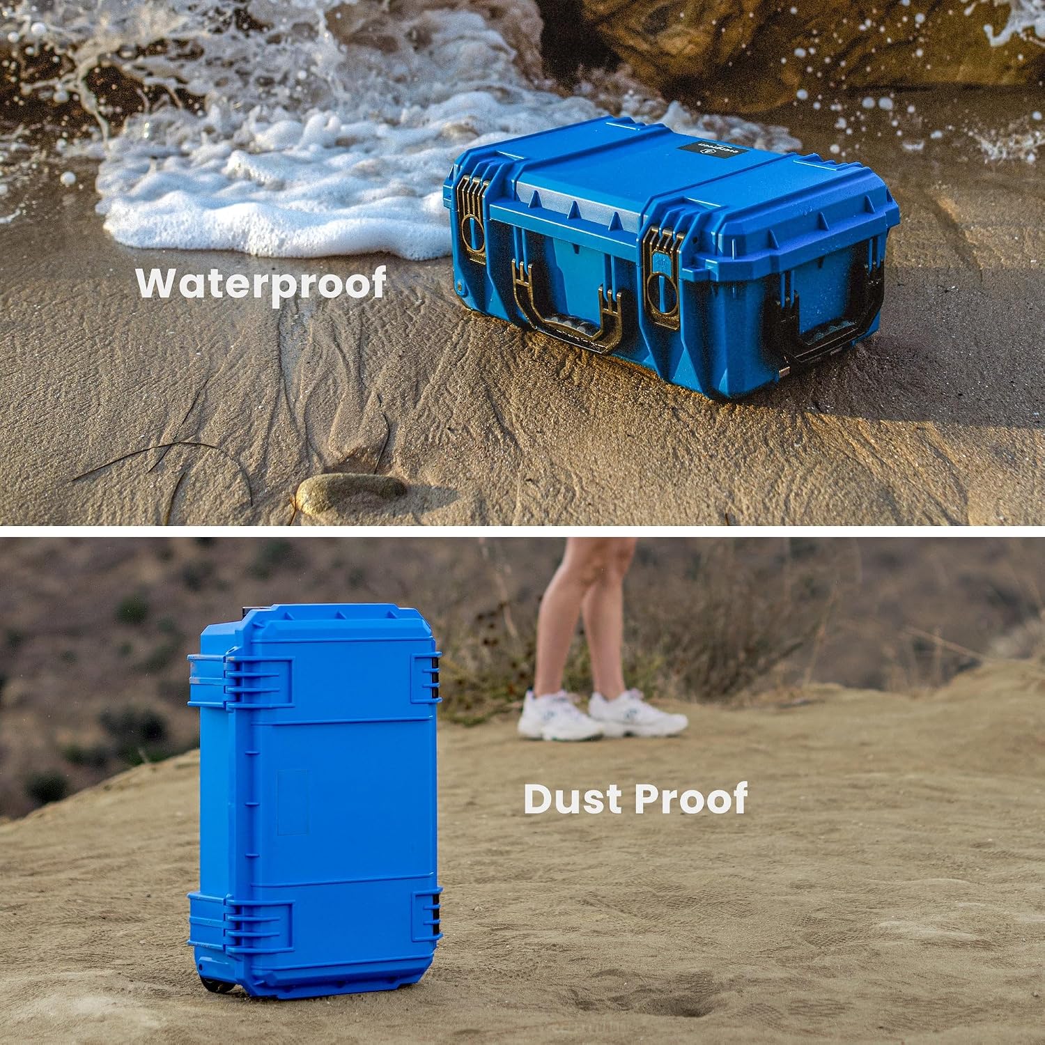 Seahorse 830 Professional Camera Case with Customizable Accuform Foam, TSA Approved, MIL‑Spec, IP67 Waterproof, USA Made for Photographers and Travel Enthusiasts