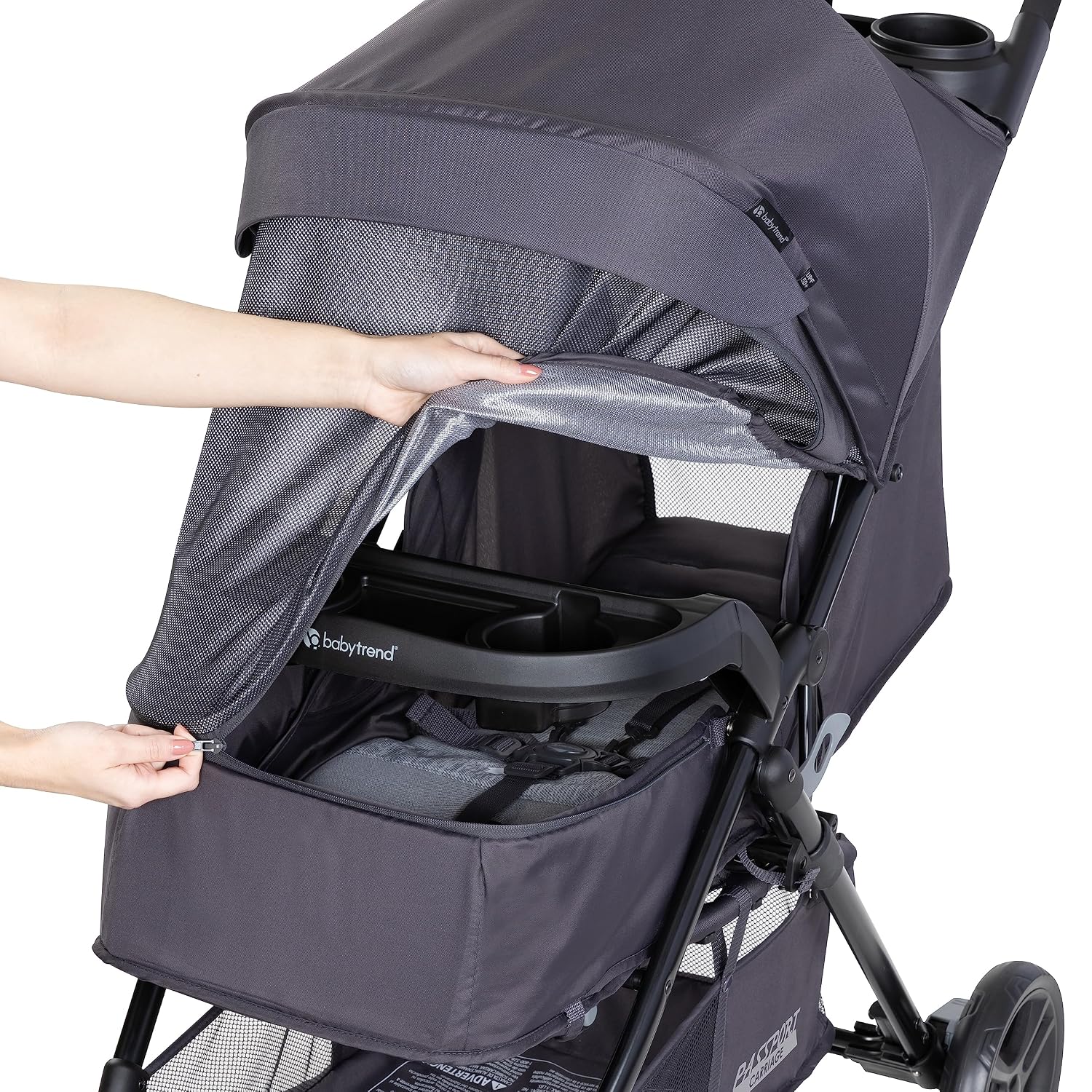 Baby Trend Passport® Carriage Stroller Travel System with EZ-Lift™ Infant Car Seat, Dash Pink